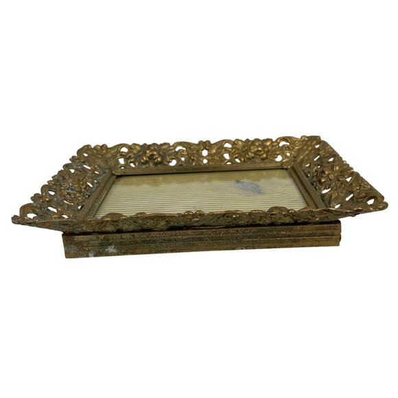 ANTIQUE 19th Century French Gold Plated Picture Frame Ornate Rococo Decor FLAW - Picture 12 of 13